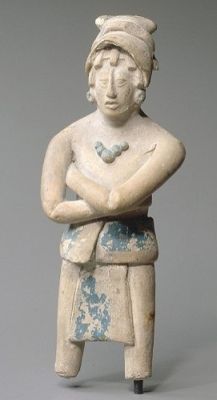 Sifflet-statuette maya rapporté par Alphonse Pinard au Musée d'Ethnographie du Trocadéro en 1878. Péninsule du Yucatan, Mexique. Paris, musée du quai Branly (71.1878.1.120 Am). © Musée du quai Branly / Hughes Dubois